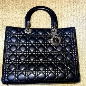 Dior "Lady Dior" Large Handbag